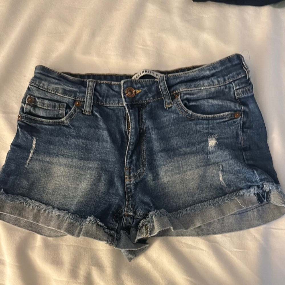 Denim Blue Women's Shorts Celebrity Pink